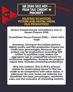 SB 2580 SD2 — Film Tax Credit